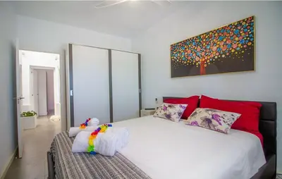 Cama o camas de una habitación en Casa con acceso directo a la playa de Mojácar