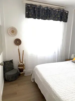 Cama o camas de una habitación en Apartamento Con Vistas al Mar