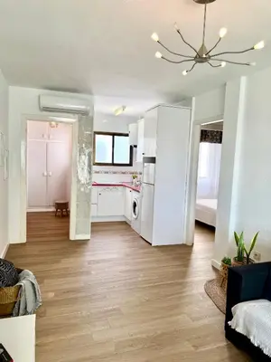 Una cocina o zona de cocina en Apartamento Con Vistas al Mar