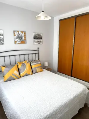 Cama o camas de una habitación en Apartamento Con Vistas al Mar