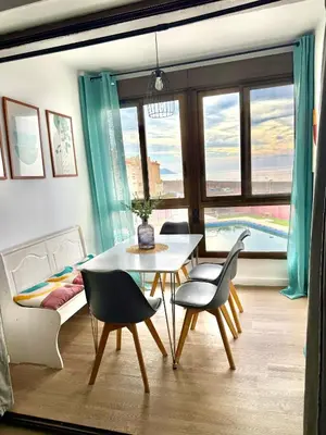 Zona de estar de Apartamento Con Vistas al Mar