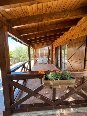 Un balcón o terraza de Cabaña de la Vega