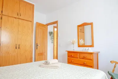 Cama o camas de una habitación en Casa El Limonero Hortichuelas