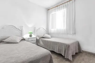 Cama o camas de una habitación en Casa SolyMar - Indalmar SJ