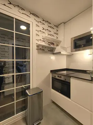 Una cocina o zona de cocina en Vera Playa Apartamento muy cuco con jardín y 2 habitaciones