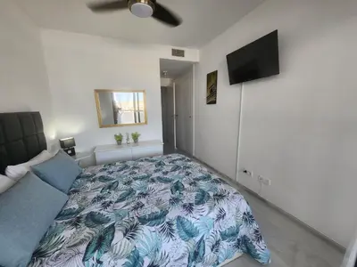 Cama o camas de una habitación en Ático Lagomar