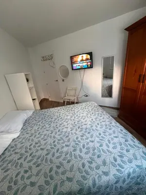 Cama o camas de una habitación en La casita de Rocio
