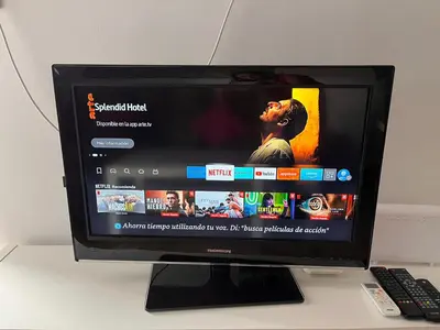 Una televisión o centro de entretenimiento en La casita de Rocio