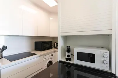 Una cocina o zona de cocina en Apartamento Buenavista Playa Blue R&R