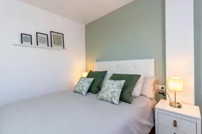 Cama o camas de una habitación en Apartamento Buenavista Playa Blue R&R