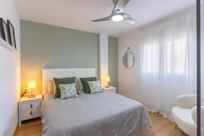 Cama o camas de una habitación en Apartamento Buenavista Playa Blue R&R