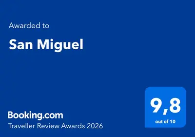 Certificado, premio, señal o documento que está expuesto en San Miguel