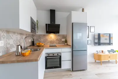 Una cocina o zona de cocina en Apartamento Studio al Mar R&R