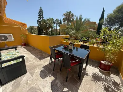 Un balcón o terraza de CASA EVA Naturista, Vera Playa