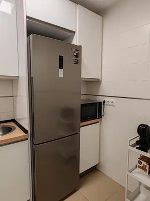 Una cocina o zona de cocina en Sybarix Beach: 1ª línea de playa