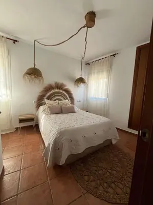 Cama o camas de una habitación en Apartamento en Las Negras