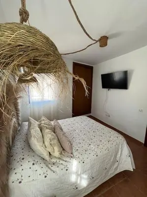Cama o camas de una habitación en Apartamento en Las Negras