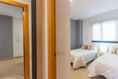 Cama o camas de una habitación en Apartamento Mirador Playa Serena II R&R