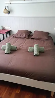 Cama o camas de una habitación en Casa La Vuelta