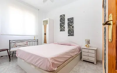 Cama o camas de una habitación en Apartamento Naturista/nudista