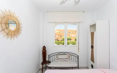 Cama o camas de una habitación en Apartamento Naturista/nudista