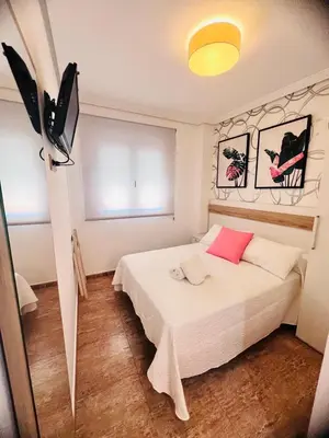 Cama o camas de una habitación en PENSION NAVAS