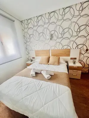 Cama o camas de una habitación en PENSION NAVAS