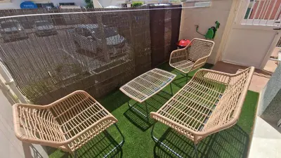 Plano de Alojamiento con terraza 1B02 en la Playa de Vera.