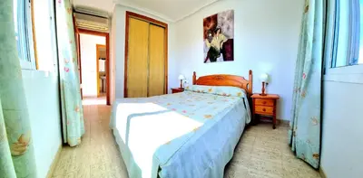 Cama o camas de una habitación en Ático vistas al mar con dos terrazas Veramar 5 en 1ª línea de playa