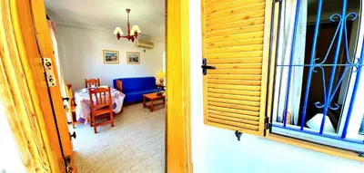 Zona de estar de Ático vistas al mar con dos terrazas Veramar 5 en 1ª línea de playa
