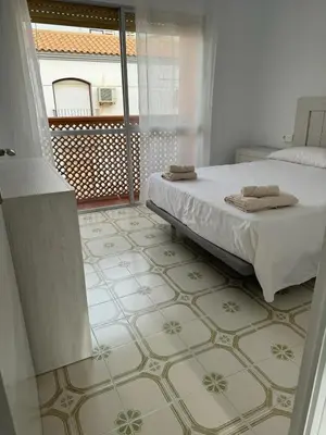 Cama o camas de una habitación en Calabardina Playa 2 con Wifi y aire acondicionado