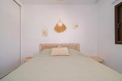 Cama o camas de una habitación en Alegria