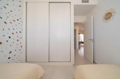 Cama o camas de una habitación en Alegria