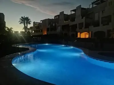 Piscina en o cerca de Vera Playa Bajo 2 Terrazas Jardín Piscina Parking
