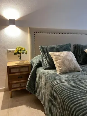 Cama o camas de una habitación en Piso en el corazón de Águilas