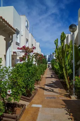 Jardín al aire libre en Dúplex en Vera a 200m de la Playa