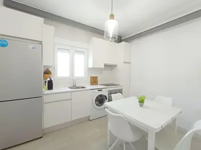 Una cocina o zona de cocina en Los Santos 1 Suites, playa a 1 min, 1 Hab, WiFi y Aire acondicionado