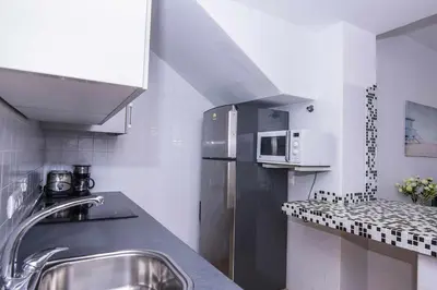 Una cocina o zona de cocina en Apartamento Bajel - Céntrico, cerca de la playa.