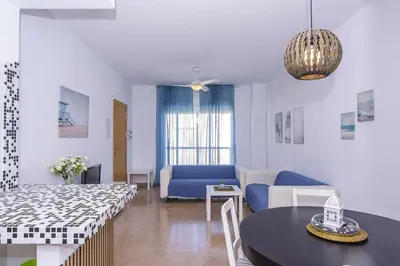 Zona de estar de Apartamento Bajel - Céntrico, cerca de la playa.