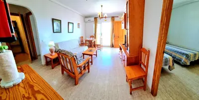 Cama o camas de una habitación en Ático con vistas al mar Veramar 5 dos dormitorios 2ª planta