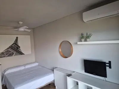 Cama o camas de una habitación en Apartamento Vista Bahía