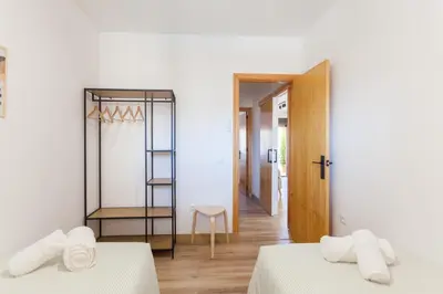 Cama o camas de una habitación en Cabo de Gata con Terraza y Piscina