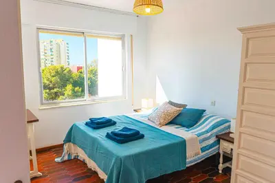 Cama o camas de una habitación en Apartamento en Aguadulce con vistas al mar