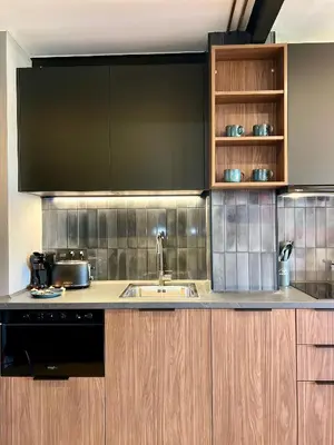 Una cocina o zona de cocina en Loft de diseño recién reformado con vistas y ubicación excelente