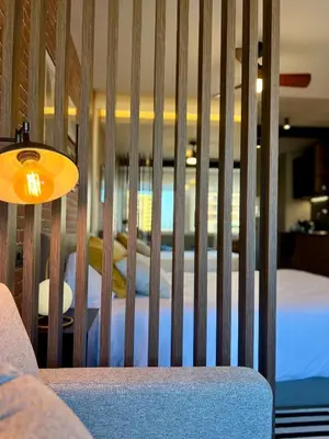Cama o camas de una habitación en Loft de diseño recién reformado con vistas y ubicación excelente