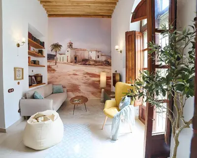 Zona de estar de La Casa de Lorca en Almería