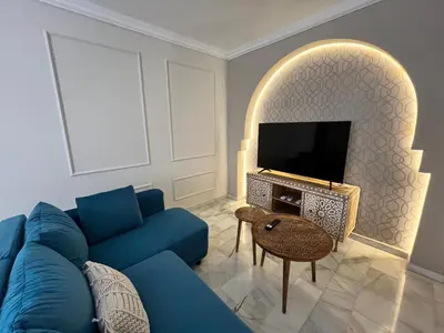 Una televisión o centro de entretenimiento en Casa Veratense Vera Playa