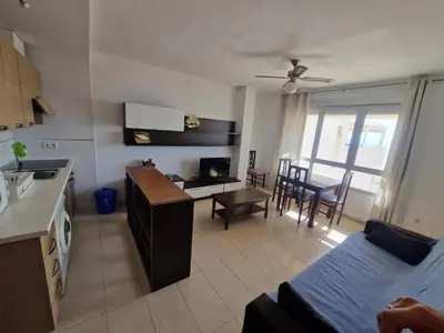 Una cocina o zona de cocina en Vistas al mar y con garaje
