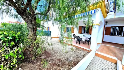 Jardín al aire libre en Apartamento en planta baja Veramar 5 primera línea de playa