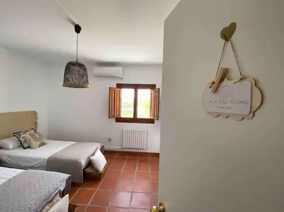 Cama o camas de una habitación en Cortijo Amara Agua
